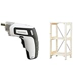 『電動ドライバー 充電式 RD110-W ホワイト』と『ラック ウッディラック 幅38.5×奥行35×高さ80cm クリア WOR-3308』のセット