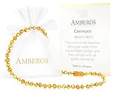Amber Teething Necklace for Babies (Unisex) - Anti Flammatory, Drooling & Teething Pain Reduce Prope