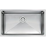 水Creation ss-us-3018b-16ユニバーサル30インチ、x18 "、1ボウルアンダーマウントシンクサテン