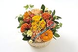 秋の実り　ハロウィンのバラアレンジ　生花