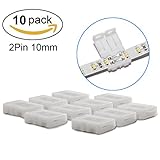 LANMU 10PCS 3528/5050 用テープ連結コネクタ 8mm/10mm LEDテープライト連結コネクター 半田付け不要 (10PCS 5050 10mm)