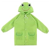 Necory(ネコリー) ベビー キッズ 子供 レインコート カッパ かわいい アニマル 雨合羽 カエル