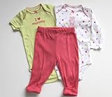 カーターズ【Carter's】(カーターズ　セット) 長袖ボディ・半袖ボディ・パンツ 3点セット☆マルチドット×くまチャン<br>6M