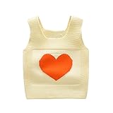 FYX 子供 キッズ ニット ベスト チョッキ シンプル スクール 無地 袖なし【80-140cm】　 (100, ホウイト)