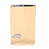 多くの異なるサイズ100個クラフトアーチウィンドウSide Gusset Open TopバッグW / Tearノッチ 9x30cm (3.5x11.8") ブラウン