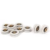 uxcell　プーリーホイールローラー　溝プーリーホイールローラー　ナイロン　ラウンド　5mmのロープ用　10個