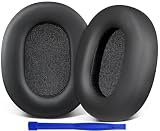 SOULWIT イヤーパッド イヤークッション for Sony WH-1000XM5 (WH1000XM5) ワイヤレスノイズキャンセリングヘッドホン 用 交換パッド 高密度フォーム プロテインレザー ヘッドパッド (ブラック)
