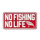 オリジナルデザインストア 【NO FISHING NO LIFE】 釣りステッカー フィッシング キャンプ アウトドア用ステッカー シール W120㎜×H60㎜ 車用 バイク用 屋外 防水