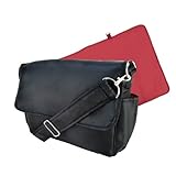 Trend Lab Messenger Style Diaper Bag, Black and Brick Red by Trend Lab