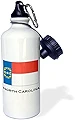 ローズWB _ 107383 _ 1 " North Carolina State Flag "スポーツウォーターボトル、21オンス、ホワイト