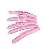 5pcs 子供服ハンガー　服フック　子供用 セット (ピンク)