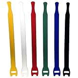 8" Velcro Style One Wrap Cable Ties - 50 Pieces - Color: White [並行輸入品]