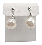 個性的な形が可愛くてお洒落 ＳＶ大粒淡水真珠バロックイヤリング