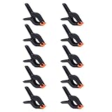AUTOTOOLHOME 10個 スプリングクランプ ウッドクランプ 2インチ 木工用 ポケット穴用治具 強力 軽量 可動歯 万力 クリップ