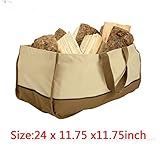 キャンバス暖炉薪火木製ログトートキャリアバッグキャディホルダーポータブル