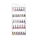 Tenine マニキュアラック、5段フレグランスラック、エッセンシャルオイルラック、鉄細工、ウォールラック (ホワイト)