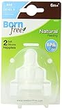 海外直送品Soft Silicon Nipples, Stage 3, 2 PACK by Born Free Baby Products