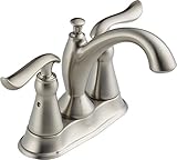 Delta Faucet 2594-SSMPU-DST Linden Two Handle Centerset Lavatory Faucet, Stainless [並行輸入品]