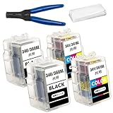 【SHUOLEI】 キヤノン用Canon用 BC-360XL BC-361XL 互換インクカートリッジBC-360 BC-361インク BC-341/ BC361XL(大容量3色カラー*2) + BC-340/BC360XL(大容量ブラック*2)優良リサイクルインク 340/360XL 341/361XL大容量 残量表示 対応機種：PIXUS TS5430 TS5330 TS5130(合計4本)