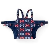 どこでもサポート赤ちゃん安心チェアベルト　ポルカドットとストライプのフレンチリボン（スケアー地・ネイビー）　B2604400　日本製