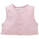 西松屋 [EFD] スムース裏パイルベスト（ラメ王冠） 【新生児50-70cm】　ピンク