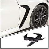 CHEAYAR 車のフロントフェンダーサイドエアフローフェンダーベントカバートリム スバル BRZ サイオン FR-S トヨタ GT86用 フェンダーサイドベント メッシュ ABSステッカーホール シャークグリル 2022年 (マットブラックスタイル)