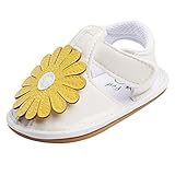 Baosity 全3サイズ　子供サンダル　滑り止め　ベビー靴　ベビーサンダル　軽量 　かわいい　0-18ヶ月 - 6-12M, 黄