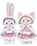 [gaia80] ステラルー＆リーナベル ピンクケープ コスチューム 服 セット ぬいぐるみ別売【オリジナル ハンドメイド】 ぬいぐるみSサイズ用 洋服 クリスマス サンタ ポンチョ ピンク オリジナルデザイン ダッフィーグッズ