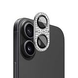 iPhone 16 用/iPhone 16 Plus 用 カメラ保護ガラスフィルム カメラレンズ保護カバー アルミニウム合金＋強化ガラス製 カメラカバー キズ防止 露出オーバー防止 耐衝撃 防塵 防滴 薄型 3D全面保護 【1枚】 ブラック iPhone 16 対応/iPhone 16 Plus 対応 カメラガラスフィルム