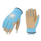 Vgoキッズグローブ 子供用手袋 作業 園芸 掃除 アウトドア 多目的 春秋用 1双入(Color: Blue,Size：Kid:M,年齢:5-6歳)