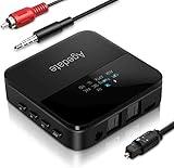 Agedate bluetooth トランスミッター レシーバー 5.0 一台二役 bluetooth 送信機 受信機 2台接続 光デジタル