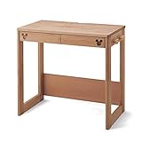 [ベルメゾン] ディズニー 学習机 学習デスク シンプル アルダー材 日本製 低ホルマリン ミッキーモチーフ 左右付け替えフック ナチュラル C