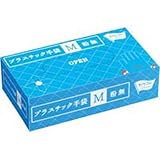 カウネット プラスチック手袋 粉無 M 100枚入×30