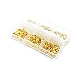 （シャシャン）XIAXIN 丸カン ケース付 450個 セット 3mm 4mm 5mm 6mm 7mm 8mm ミックス DIY 手芸用品 クラフト アクセサリーパーツ ハンドメイド 手作り KS-124+KS-125 (ゴールド)