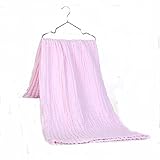 Aoming Newborn Muslin Cotton Warm Baby Bath Towels Pink Also for Baby Blanket by Aoming