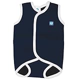 Splash About(スプラッシュアバウト) 保温＆紫外線対策万全♪ ベビー用水着　「ベビーラップ」　対象：6~30ヶ月　＜日本正規代理店品＞ (Ｍサイズ (6-18ヶ月), Navy White