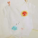 GRALARAベビー　白　ロンパース　ボディスーツ　DIY　刺繍　不織布　材料キット　素材　手縫い