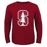 NCAA Stanford Cardinal PrimaryロゴRP長袖Tシャツ、スモール( 8 )、ビクトリーレッド