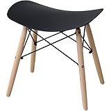 山善(YAMAZEN) Plarea スツール イームズチェア リプロダクト品 デザイナーズ ブラック PRC-S(BK)