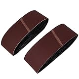 uxcell 研磨ベルト サンドペーパー アブレシブ ダークブラウン 240グリット 5個