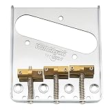 Wilkinson WTBテレキャスターブリッジ 弦長補正 3WAYブラスサドル TLタイプエレキギター用 、クローム