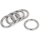 uxcell 溶接リング　40mm x 5mm　304ステンレス鋼　5 個入り