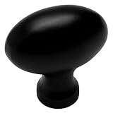 Cosmas 6022 FBフラットブラック楕円形Oblongキャビネットノブ – 20パック