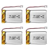 4 X EEMB リチウムポリマーバッテリー 3.7V 250mAh 502030 Lipo 充電式バッテリーパック ワイヤー付き JST コネクター VXI Blue Parrott 用 - 購入前にデバイスとコネクターの極性を確認してください