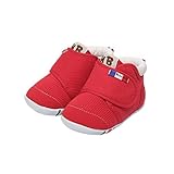 ホットビスケッツ(MIKIHOUSE HOT BISCUITS) タックピケ素材のファーストベビーシューズ（70-9314-617） 12.5cm 赤（02）