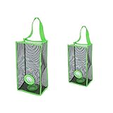 Vosarea 収納　袋　バッグ　グリッド　メッシュ　袋ディスペンサー　抽出タイプ　ゴミ箱　耐久性　省スペース　キッチンフルーツ　野菜　収納用　キッチン用品　2ピース（グリーン）