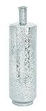 Deco 79 Ceramic Vase, 22 by 8-Inch, Silver [並行輸入品]