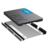 2.5インチ to 3.5インチ変換マウントとBX500 480GB SATA3 内蔵型 2.5インチ 7mm SSDをセット商品 (変換マウントブラック) [並行輸入品]