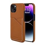 [Valorex]スマホケース 本革ケース トゴレザー iPhone用 携帯カバー スマートフォン カード収納 薄型 軽量 大人 高級 (ブラック, iPhone15用)