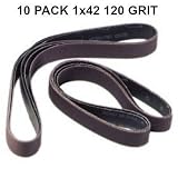 1x42 - 120 Grit 10 Pack - Premium Silicon Carbide Knife Sharpening Belts Made in USA [並行輸入品]